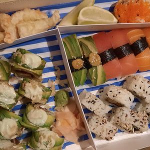 Take away sushi at 123V Browns in London