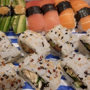 Take away sushi at 123V Browns in London