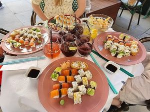 Grand sushi set at 123V Browns in London