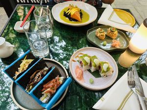 Sushi selection  at 123V Browns in London