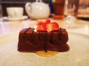 Dark Chocolate Entremet (tasting menu) at 123V Browns in London