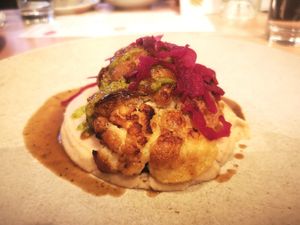 Cut of Roasted Cauliflower (tasting menu) at 123V Browns in London