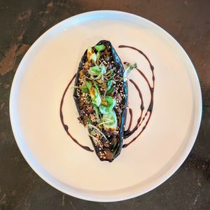 Miso eggplant at 123V Browns in London