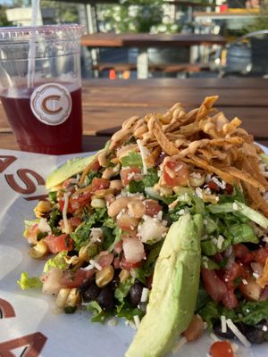 Vegan taco salad  at C Casa in Napa