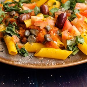 Putanesca gluten free at Mi Manchi in Bogota