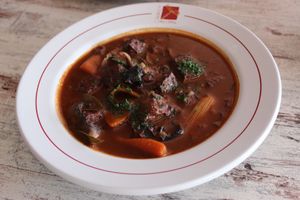 Seitan stew at La Route Des Vins La Paz in Puebla