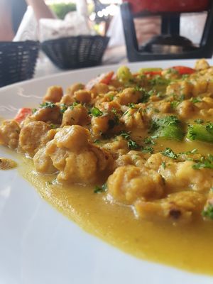 Soya con curry at La Route Des Vins La Paz in Puebla