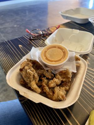 Fried oyster mushrooms   at The Social Vegan in Lexington