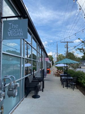 Exterior entrance at The Social Vegan in Lexington
