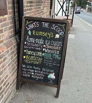 Vegan Stawberry and Banoffee Ice Cream   at Rumsey's Chocolaterie in Wendover