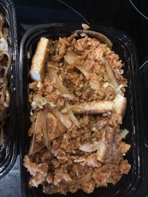 Kimchi fried rice with tofu at Chloe's Kitchen in Santa Cruz