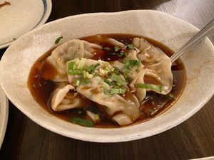 Chili Oil Dumplings at Chloe's Kitchen in Santa Cruz