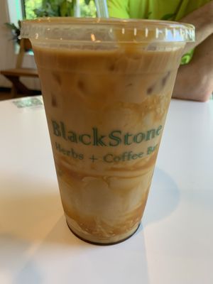 Caramel macchiato  at Apothica Cafe in Cumberland