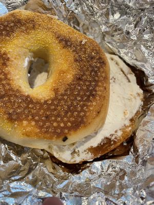 Tasty bagel. This is what life is all about at Apothica Cafe in Cumberland