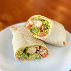 Chick'n Caesar Wrap
 at Apothica Cafe in Cumberland