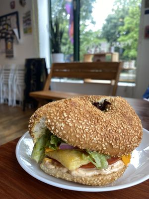 Fiesta Breakfast Sandwich  at Apothica Cafe in Cumberland