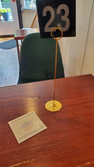 table at Apothica Cafe in Cumberland