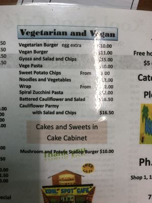 Menu  at Babinda Kool Spot Cafe in Babinda