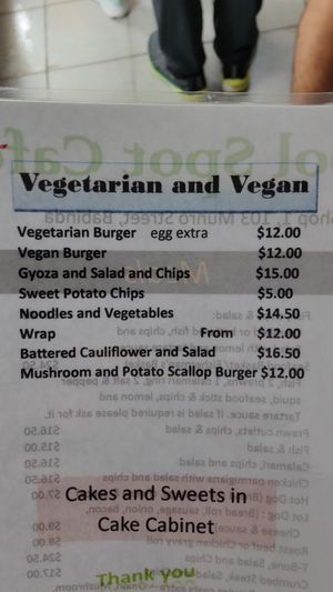 The important section on the menu! at Babinda Kool Spot Cafe in Babinda