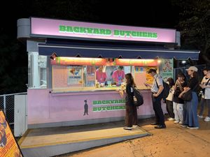 Storefront (behind first base)  at Backyard Butchers in Tokorozawa