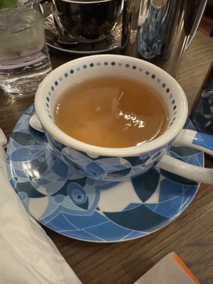 Herbal tea. They give you a whole pot of it    at The Whistling Kettle in Ballston Spa