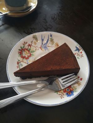 Vegan chocolate cake  at La Bohême in Cordoba