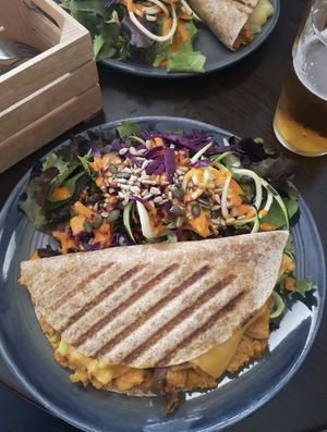 Vegan quesadilla  at La Bohême in Cordoba