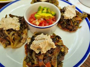 Molletes   at La Cueva del Chango in Playa Del Carmen
