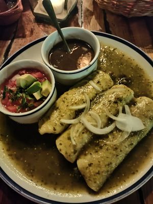 Enchiladas! Vegano at La Cueva del Chango in Playa Del Carmen