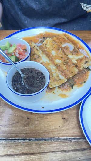 enchiladas   at La Cueva del Chango in Playa Del Carmen