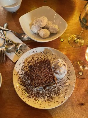 Biscoff donut bites and tiramisu   at Pastan Barbican in London