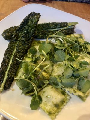 Green Velvet - ravioli.  at Pastan Barbican in London