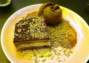 Homemade tiramisu at Pastan Barbican in London