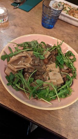 Umami Stroganoff (paccheri pasta) at Pastan Barbican in London