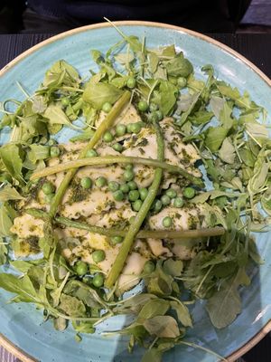 Green velvet  at Pastan Barbican in London