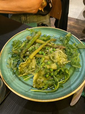 Green velvet   at Pastan Barbican in London