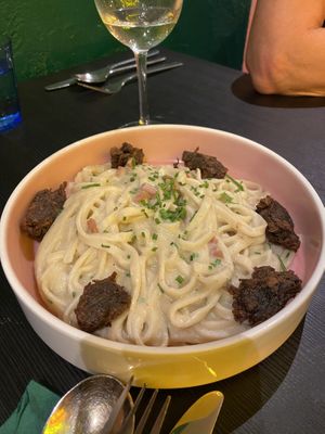 Dolce vita (with added shiitake mushrooms)  at Pastan Barbican in London