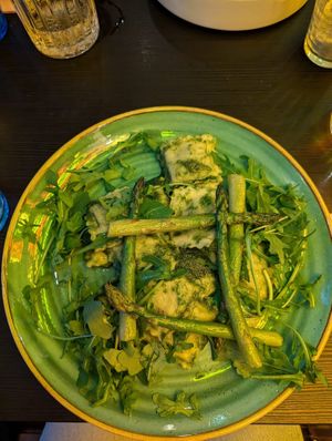 Green velvet ravioli at Pastan Barbican in London