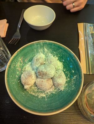 Mini biscoff doughnuts at Pastan Barbican in London