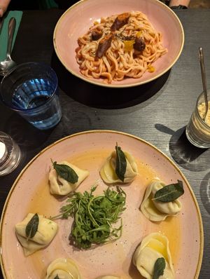 Ravioli and pasta at Pastan Barbican in London