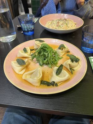 Pumpkin tortellini  #Veganuary at Pastan Barbican in London