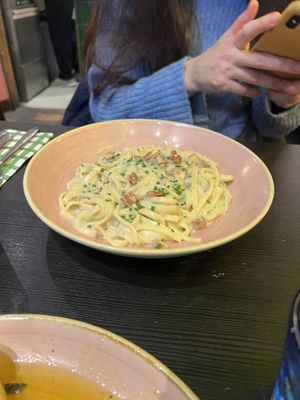 Carbonara #Veganuary at Pastan Barbican in London