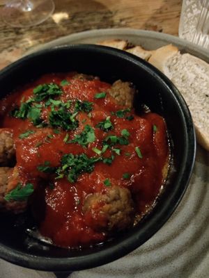 Vegan "meatballs" at Olive Tree Brasserie in Lytham St Annes