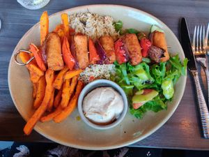 The oy vegan option that I could order but was filling! at Olive Tree Brasserie in Lytham St Annes