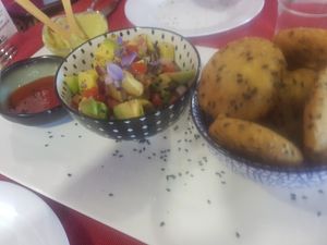 Arepitas riquísimas at Hierbas Dulces in Gijon