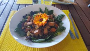 Buddha bowl at Hierbas Dulces in Gijon