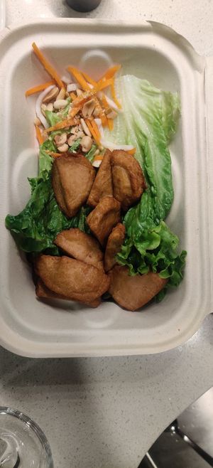 Fried vegan chicken appetizer at Time Bistro in Seattle