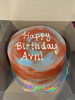 Vegan tye dye cake  at Casa de Vegan in Riverside