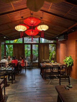 Nice large space at Sangha Vegetarian Restaurant in Da Nang