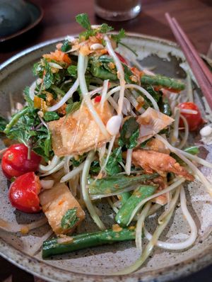 One dish part of a set at Sangha Vegetarian Restaurant in Da Nang